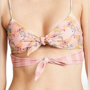 For Love and Lemons Tahiti Tie Bikini Top - Size S - NWT